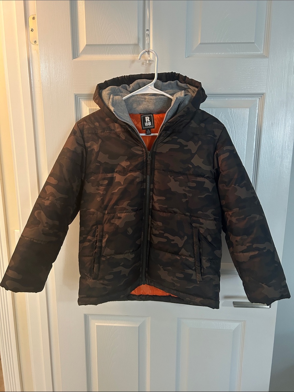 Rothschild Kids Camouflage Puffer Jacket - Brown & Black
